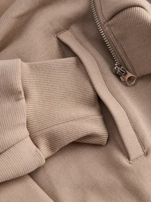 Höghals Hel Zip för Män