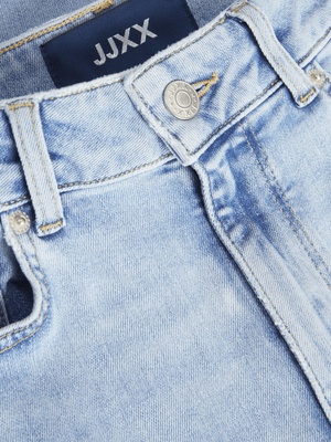 Lyseblå højtaljede skinny fit jeans til kvinder