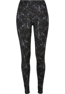 Black marble leggings