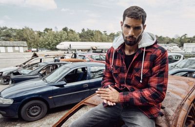 Lumberjacket hooded red/black