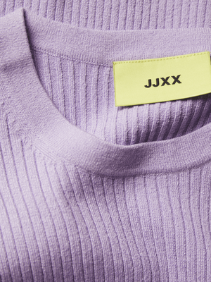 Purple ribbed longsleeve ladies JJXX