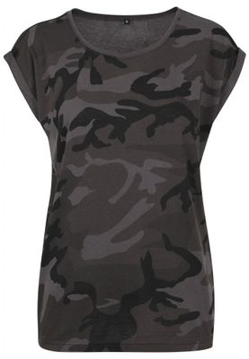 Camo extended shoulder tee