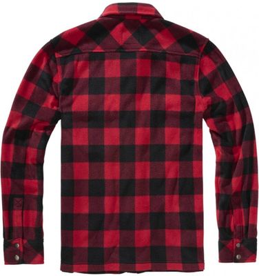 Lumber shirt jacket in fleece - red/black