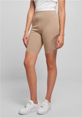 Short cycling pants with lace and high waist