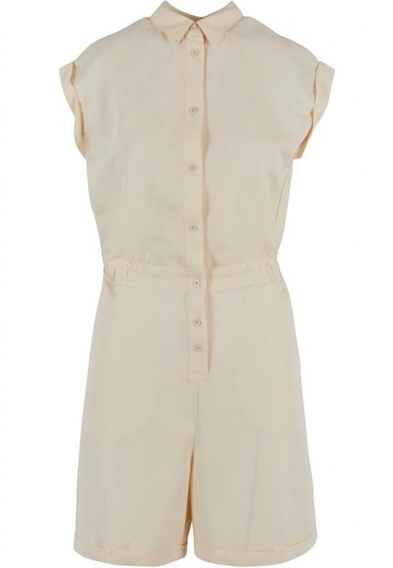 Kortærmet jumpsuit med skjortekrave