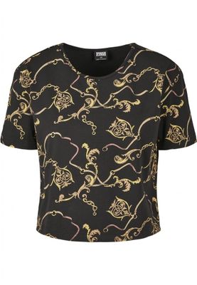 Short t-shirt in luxury pattern ladies