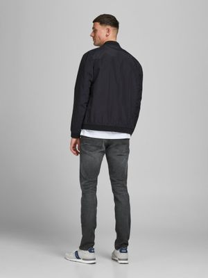 Mørkegrå straight slim fit jeans til mænd Tim