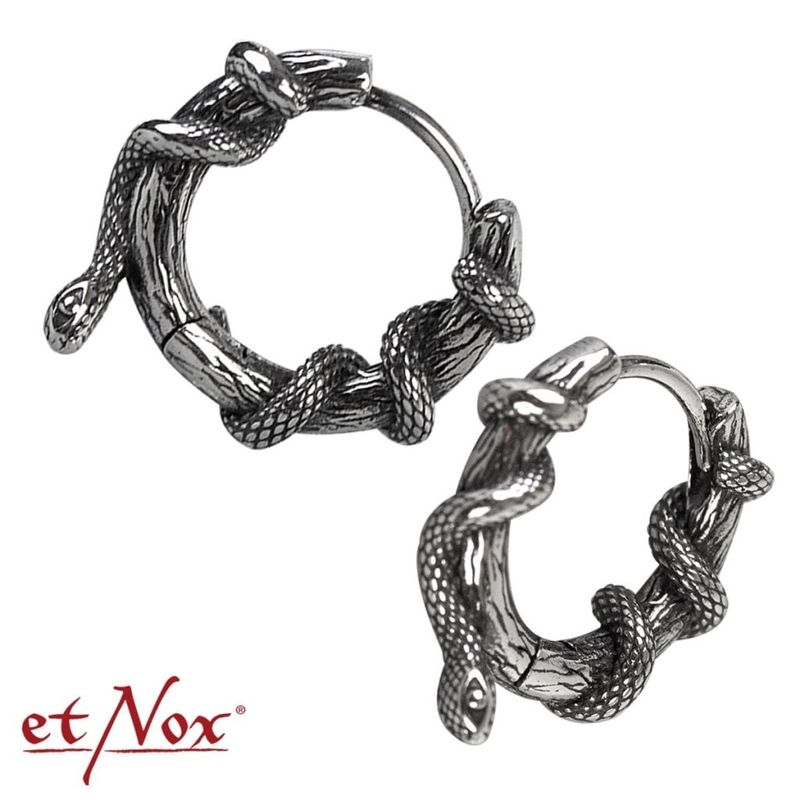Snake earring in stainless steel
