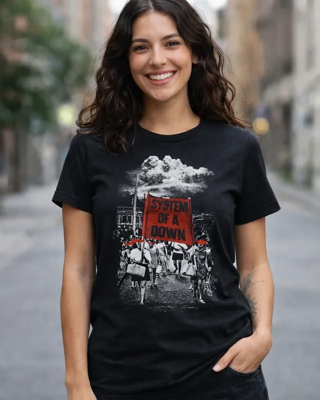 System of a Down Banner March T-shirt dam i svart