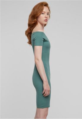 Ladies Off Shoulder Rib Dress
