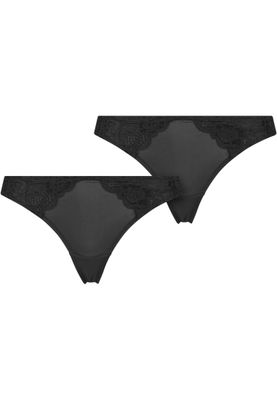 Stringtrosor för dam – svart+svart