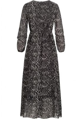 Long Chiffon dress V-neck Viscose detail