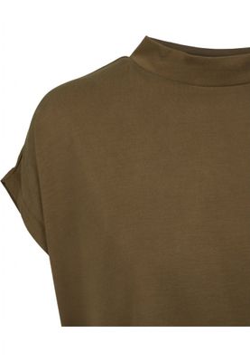 Short t-shirt with high neck ladies