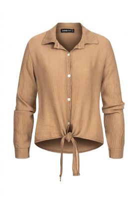 Viscose structure Blouse with tie detail