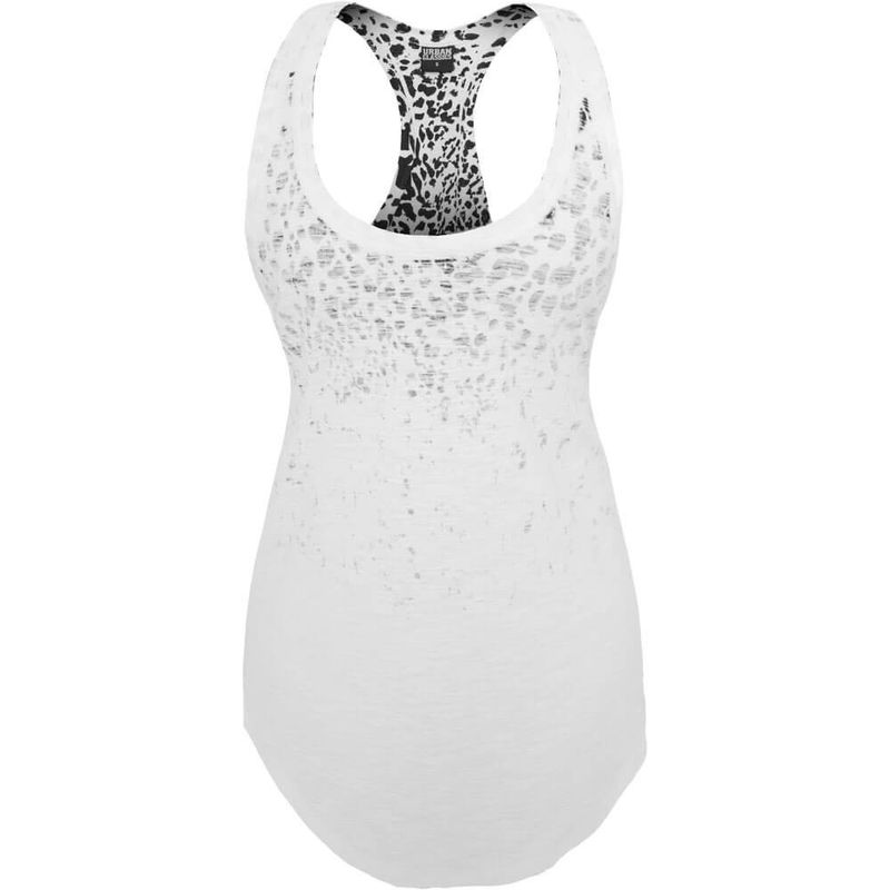 Ladies Long Leo Print Loose Tank