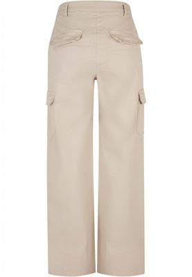 Ladies High Waist Straight Cargo Pants