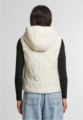 Women's lightweight quilted vest with hood