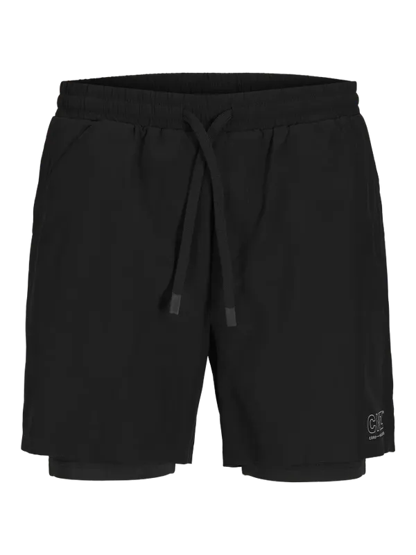 Träningsshorts herr – medel midja & dragsko svart