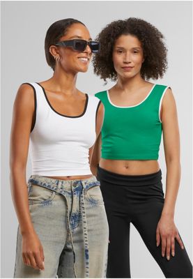 Elegant Kontrasterande Cropped Topp