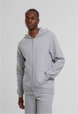 Basic Essential Zip Hoody Huvtröja för herr – heathergrey