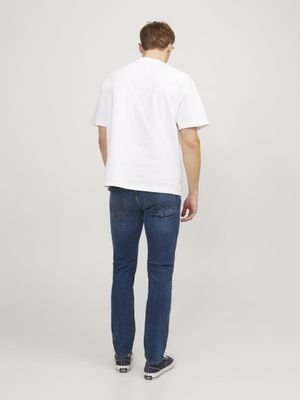 Mørkeblå jeans med straight fit til mænd