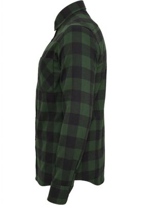 Flanelskjorte Ternet Sort/Mørkegrøn