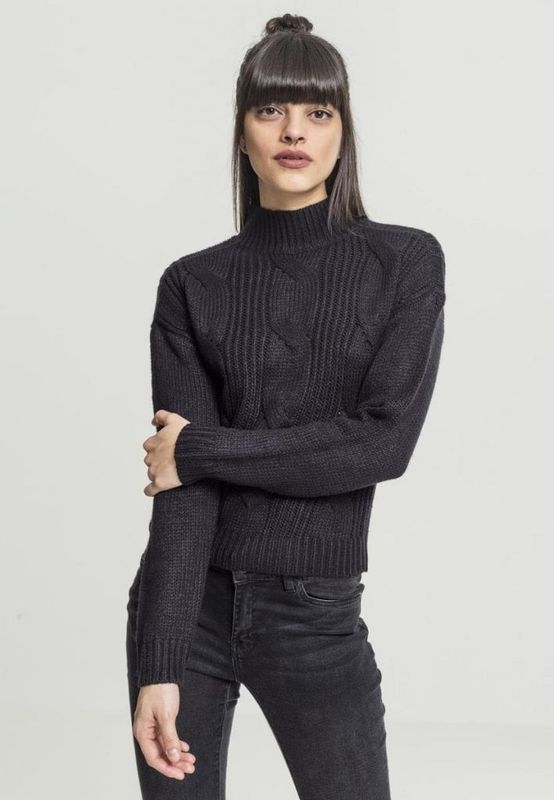Sweater with braid pattern lady