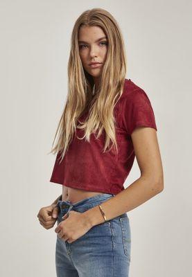 Ribbed short t-shirt ladies