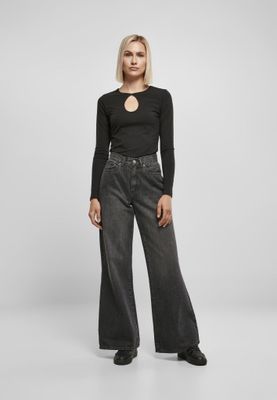 Ladies Wide Leg Denim Pants