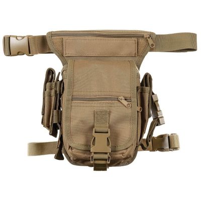 Hip bag with leg and belt fixation