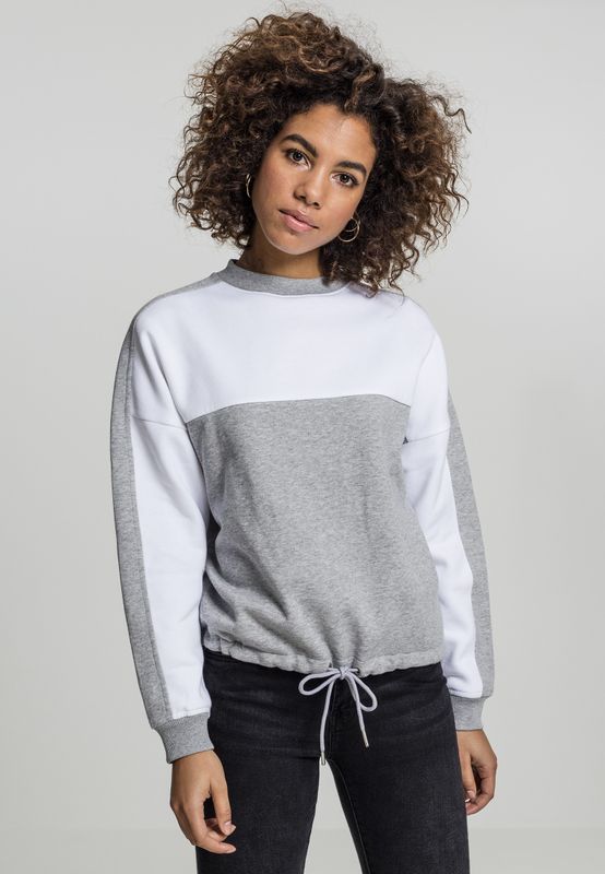 Two-color oversize sweater lady