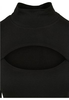 Ladies Stretch Jersey Cut-Out Turtleneck Dress