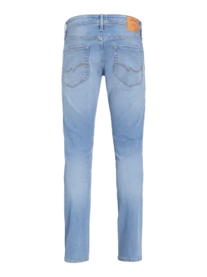 Ljusblå stentvättade slim fit jeans - GLENN
