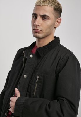 Black men's jacket with collar