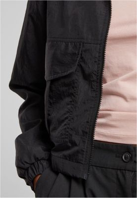 Kvinnors Kort Crinkle Nylon Jacka