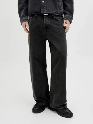 Svarta wide fit jeans herr - DAVE