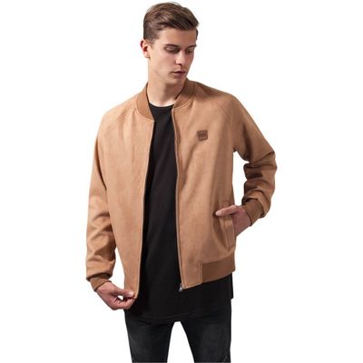 Imitation Suede Bomber Jacket