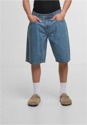 Shorts med dragkedja – midbluewashed