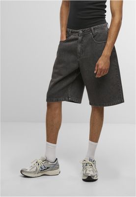 Shorts med dragkedja – darkgreywashed