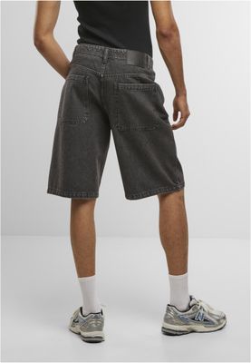 Shorts med dragkedja – darkgreywashed