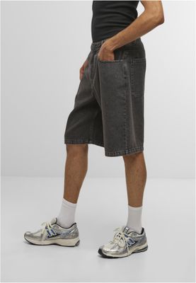 Shorts med dragkedja – darkgreywashed