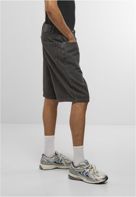 Shorts med dragkedja – darkgreywashed
