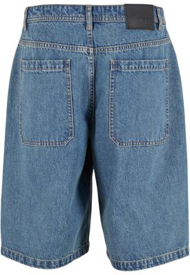Shorts med dragkedja – midbluewashed