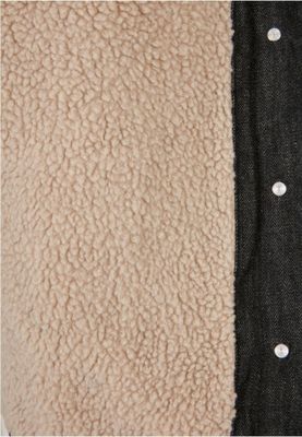 Ladies Oversized Sherpa Denim Jacket
