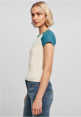 Ladies Organic Stretch Short Retro Baseball Tee