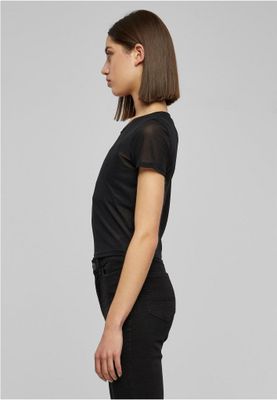 Mesh top in a short style for women.