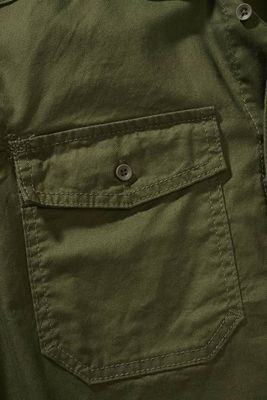 Olive long sleeve flannel shirt men