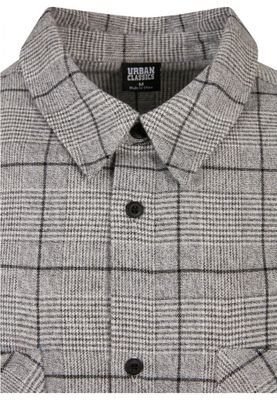 Long Oversized Checked Greyish Shirt