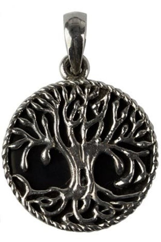 Yggdrasil with onyx - pendant