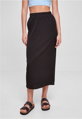 Ribbed midi skirt